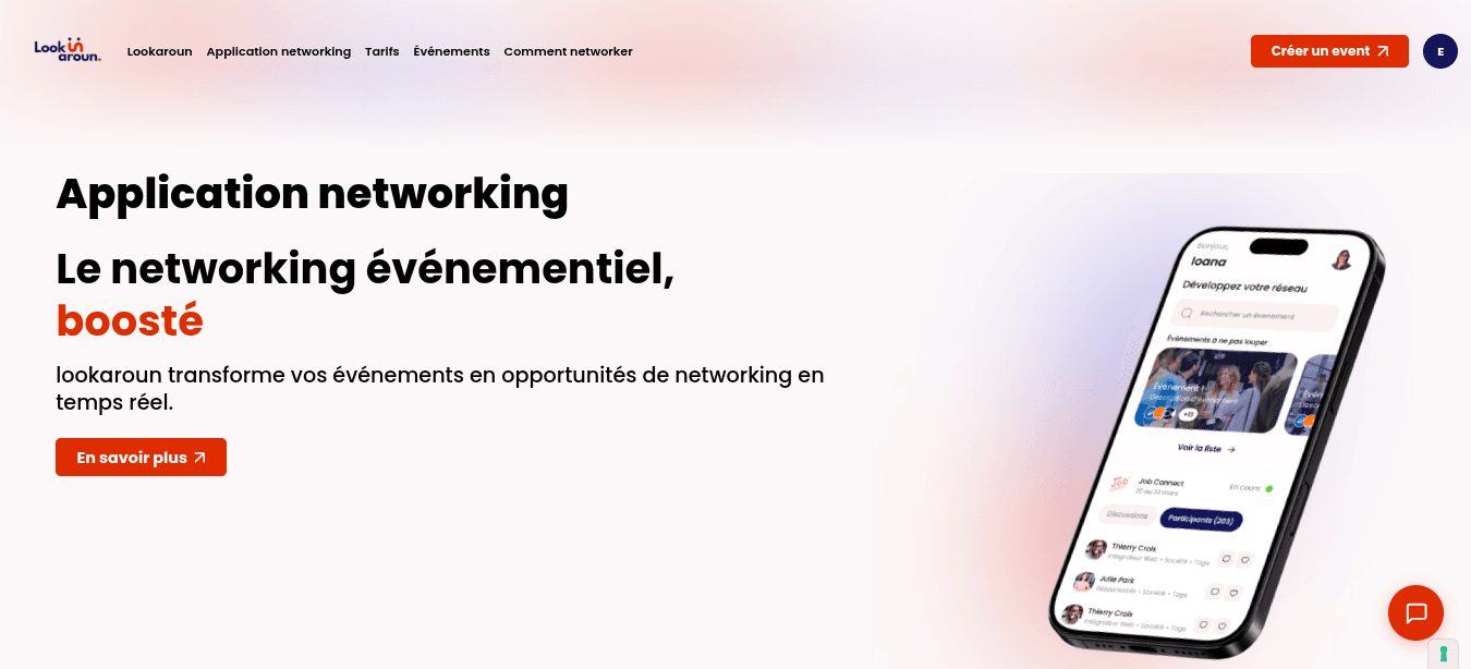 Lookaroun • Application de networking